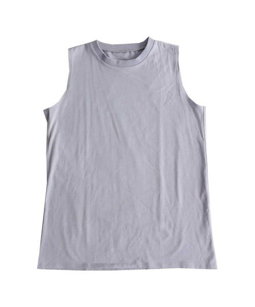 antiqua（アンティカ）の「着回し力無限大！リブネックタンクトップ（タンクトップ・レディース・ブラック/パープル/オフホワイト/カーキ・FREE）」の16枚目の写真