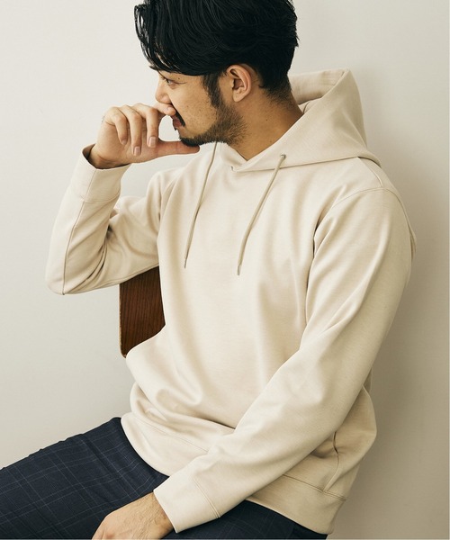 417 EDIFICE(フォーワンセブンエディフィス)の「ダンボールニットプルオーバーパーカー(パーカー・メンズ・チャコールグレー/アイボリー/ベージュ/ブルー・SMALL/MEDIUM/LARGE/X-LARGE)」の2枚目の写真