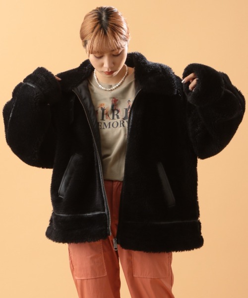 Retro Grade(レトログレード)の「RETRO GRADE/ レトログレード/ ルーズボア B-3/ LOOSE BOA B-3(ミリタリージャケット・レディース・ブラック/ナチュラル・LARGE/X-LARGE/SMALL/MEDIUM)」の20枚目の写真