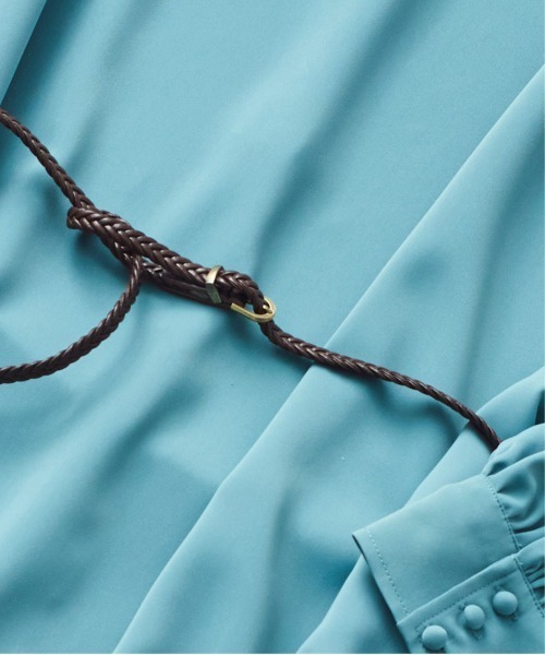 SETUP7（セットアップセブン）の「【SETUP7】フェイクレザーメッシュベルト KNF（ベルト・レディース・ブラック/ダークブラウン/ベージュ/ブラウン/シルバー・FREE）」の3枚目の写真