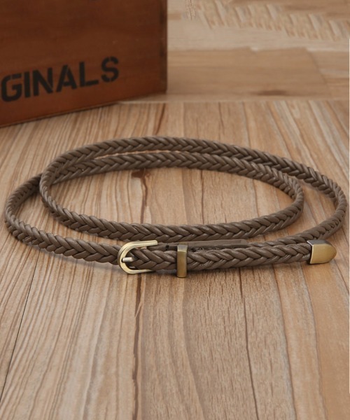 SETUP7（セットアップセブン）の「【SETUP7】フェイクレザーメッシュベルト KNF（ベルト・レディース・ブラック/ダークブラウン/ベージュ/ブラウン/シルバー・FREE）」の4枚目の写真