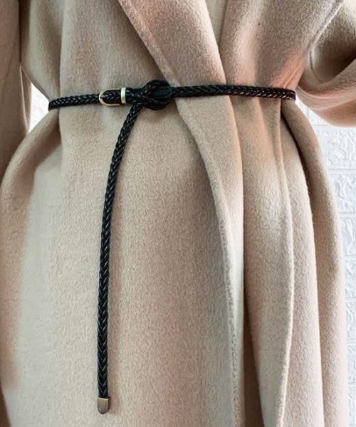 SETUP7（セットアップセブン）の「【SETUP7】フェイクレザーメッシュベルト KNF（ベルト・レディース・ブラック/ダークブラウン/ベージュ/ブラウン/シルバー・FREE）」の2枚目の写真