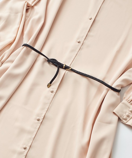 SETUP7（セットアップセブン）の「【SETUP7】フェイクレザーメッシュベルト KNF（ベルト・レディース・ブラック/ダークブラウン/ベージュ/ブラウン/シルバー・FREE）」の8枚目の写真