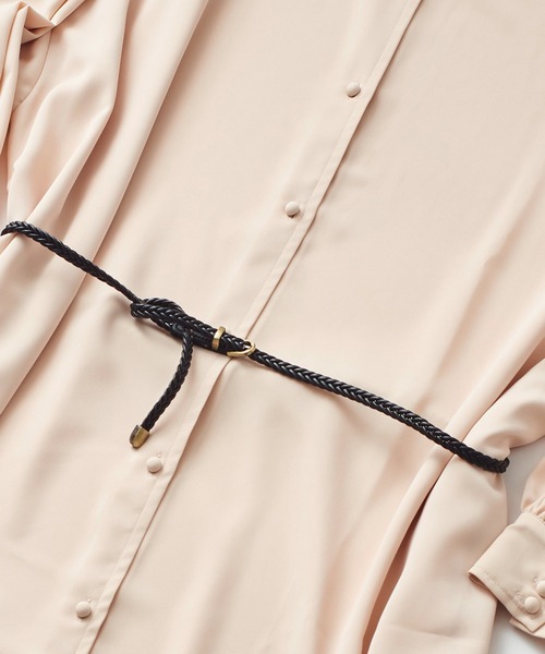 SETUP7（セットアップセブン）の「【SETUP7】フェイクレザーメッシュベルト KNF（ベルト・レディース・ブラック/ダークブラウン/ベージュ/ブラウン/シルバー・FREE）」の12枚目の写真