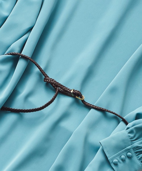 SETUP7（セットアップセブン）の「【SETUP7】フェイクレザーメッシュベルト KNF（ベルト・レディース・ブラック/ダークブラウン/ベージュ/ブラウン/シルバー・FREE）」の13枚目の写真