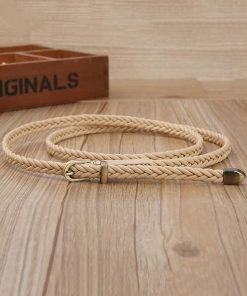 SETUP7（セットアップセブン）の「【SETUP7】フェイクレザーメッシュベルト KNF（ベルト・レディース・ブラック/ダークブラウン/ベージュ/ブラウン/シルバー・FREE）」の6枚目の写真