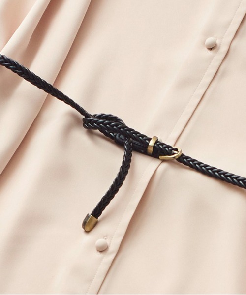 SETUP7（セットアップセブン）の「【SETUP7】フェイクレザーメッシュベルト KNF（ベルト・レディース・ブラック/ダークブラウン/ベージュ/ブラウン/シルバー・FREE）」の7枚目の写真