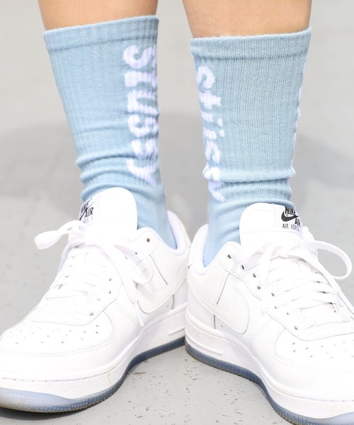 STUSSY（ステューシー）の「STUSSY/ステューシー HELVETICA JACQUARD CREW SOCKS ソックス ブランドロゴ（ソックス/靴下・メンズ・ホワイト/ブルー/ブラック/オレンジ・FREE）」の17枚目の写真