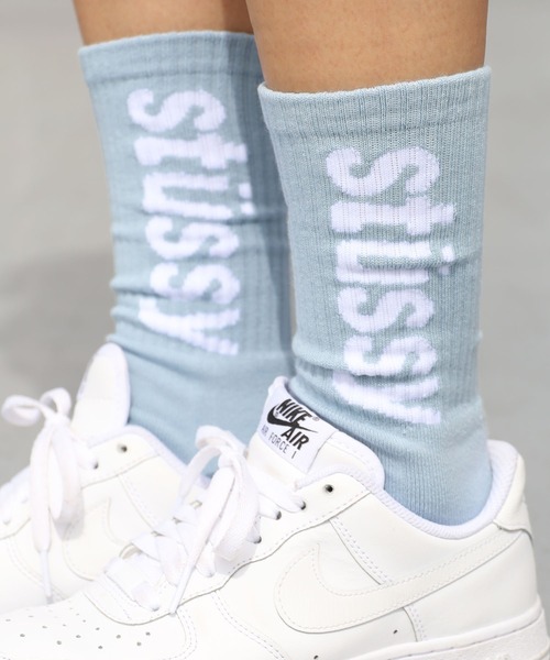 STUSSY（ステューシー）の「STUSSY/ステューシー HELVETICA JACQUARD CREW SOCKS ソックス ブランドロゴ（ソックス/靴下・メンズ・ホワイト/ブルー/ブラック/オレンジ・FREE）」の18枚目の写真