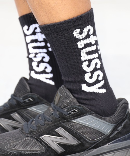 STUSSY（ステューシー）の「STUSSY/ステューシー HELVETICA JACQUARD CREW SOCKS ソックス ブランドロゴ（ソックス/靴下・メンズ・ホワイト/ブルー/ブラック/オレンジ・FREE）」の15枚目の写真