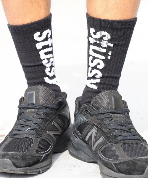 STUSSY（ステューシー）の「STUSSY/ステューシー HELVETICA JACQUARD CREW SOCKS ソックス ブランドロゴ（ソックス/靴下・メンズ・ホワイト/ブルー/ブラック/オレンジ・FREE）」の14枚目の写真