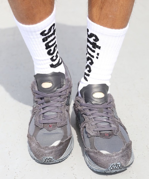 STUSSY（ステューシー）の「STUSSY/ステューシー HELVETICA JACQUARD CREW SOCKS ソックス ブランドロゴ（ソックス/靴下・メンズ・ホワイト/ブルー/ブラック/オレンジ・FREE）」の12枚目の写真