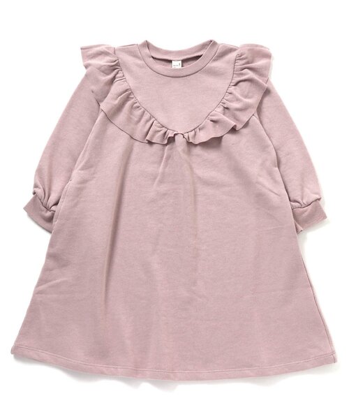 apres les cours(アプレレクール)の「/三角ヨークフリルAラインワンピース(ワンピース・キッズ・レンガ/イエロー/ブルー/ピンク・90/100/80/110/140/120/130)」の4枚目の写真