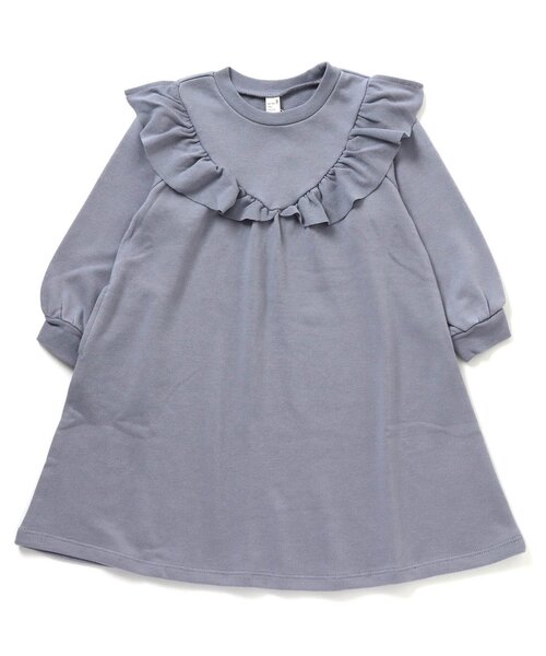 apres les cours(アプレレクール)の「/三角ヨークフリルAラインワンピース(ワンピース・キッズ・レンガ/イエロー/ブルー/ピンク・90/100/80/110/140/120/130)」の2枚目の写真