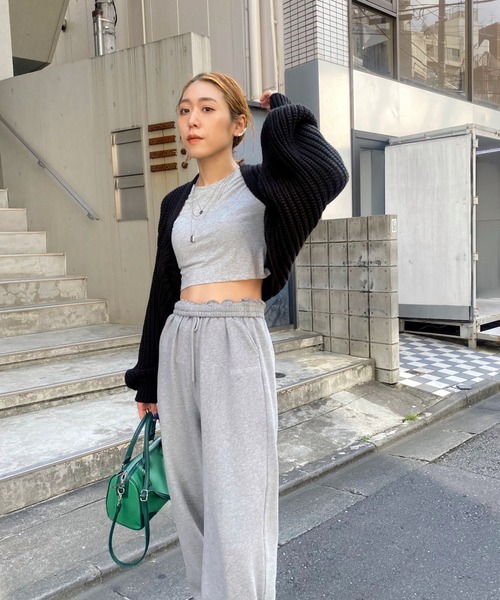 WHO'S WHO gallery(フーズフーギャラリー)の「ボレロニット(カーディガン/ボレロ・レディース・ブラック/グレー/アイボリー・FREE)」の10枚目の写真