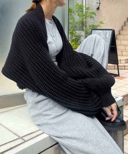 WHO'S WHO gallery(フーズフーギャラリー)の「ボレロニット(カーディガン/ボレロ・レディース・ブラック/グレー/アイボリー・FREE)」の11枚目の写真