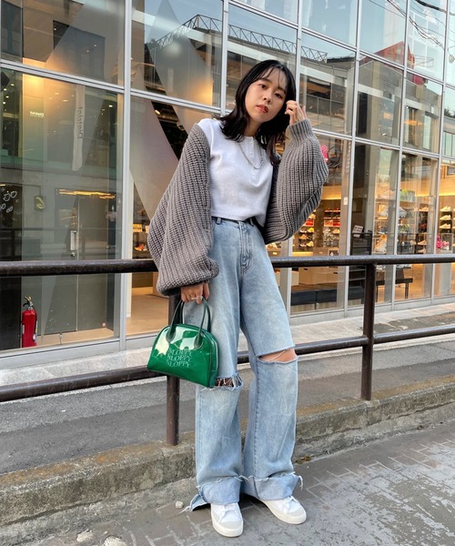 WHO'S WHO gallery(フーズフーギャラリー)の「ボレロニット(カーディガン/ボレロ・レディース・ブラック/グレー/アイボリー・FREE)」の17枚目の写真