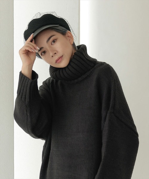 DONOBAN（ドノバン）の「チュールウールキャスケット（キャスケット・レディース・ブラック・FREE）」の2枚目の写真