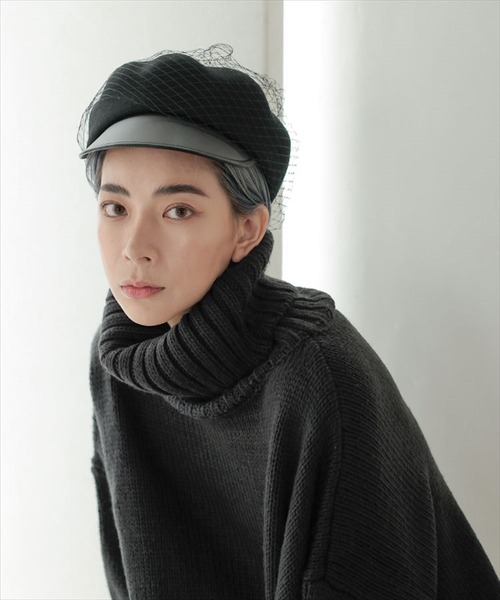 DONOBAN（ドノバン）の「チュールウールキャスケット（キャスケット・レディース・ブラック・FREE）」の4枚目の写真