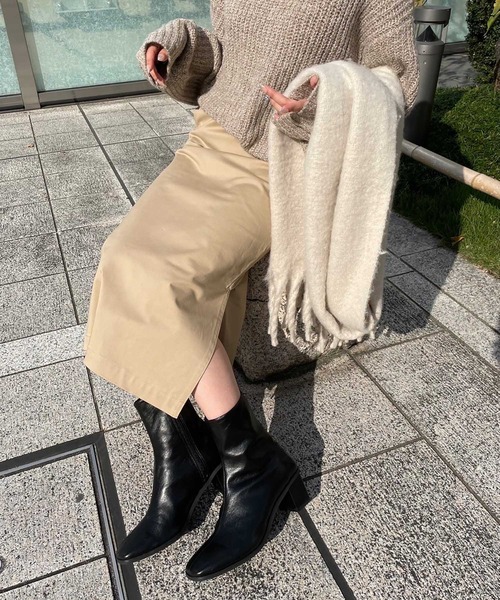 FREE'S MART(フリーズマート)の「ハイウエストスリットペンシルスカート(スカート・レディース・ベージュ/ブラック/カーキ/ネイビー・マルチサイズ)」の10枚目の写真