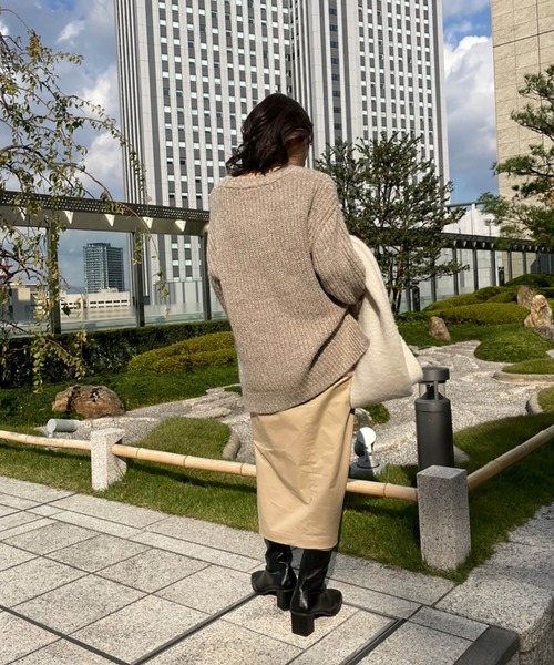 FREE'S MART(フリーズマート)の「ハイウエストスリットペンシルスカート(スカート・レディース・ベージュ/ブラック/カーキ/ネイビー・マルチサイズ)」の13枚目の写真