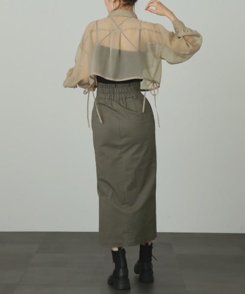 FREE'S MART(フリーズマート)の「ハイウエストスリットペンシルスカート(スカート・レディース・ベージュ/ブラック/カーキ/ネイビー・マルチサイズ)」の18枚目の写真