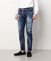 PANTS 5 POCKETS /TIDY BIKER JEAN /DARK RIPPED BLUE WASH /0221