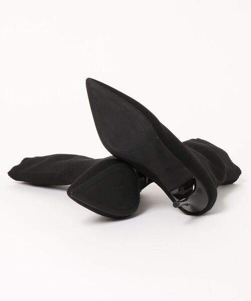 Jasmine Grandiflorum（ジャスミングランディフローラム）の「【Jasmine】華奢見え！ピンヒールソックスブーツ (AW)（ブーツ・レディース・ブラック/ベージュ・22.5cm/23.5cm/24.5cm/25.5cm/23.0cm/24.0cm/25.0cm）」の4枚目の写真