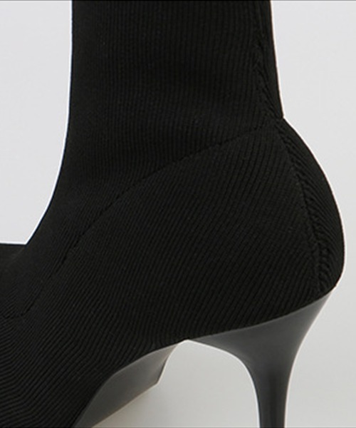 Jasmine Grandiflorum（ジャスミングランディフローラム）の「【Jasmine】華奢見え！ピンヒールソックスブーツ (AW)（ブーツ・レディース・ブラック/ベージュ・22.5cm/23.5cm/24.5cm/25.5cm/23.0cm/24.0cm/25.0cm）」の18枚目の写真