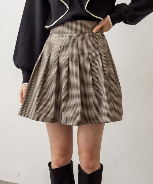 OLIVE des OLIVE（オリーブデオリーブ）の「プリーツミニスカート（スカート・レディース・ブラック/ベージュ/ダークブラウン/ブラウン/ライトブラウン・FREE）」の3枚目の写真