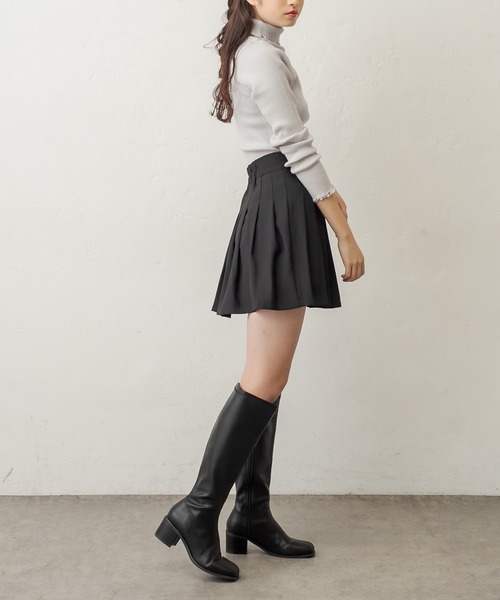 OLIVE des OLIVE（オリーブデオリーブ）の「プリーツミニスカート（スカート・レディース・ブラック/ベージュ/ダークブラウン/ブラウン/ライトブラウン・FREE）」の13枚目の写真