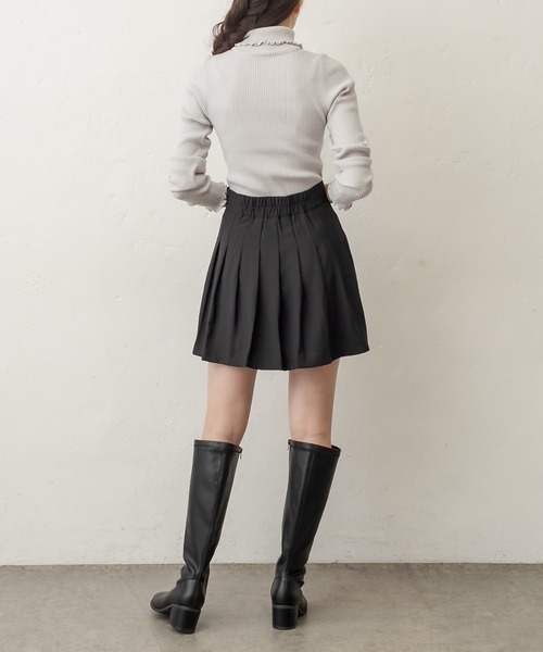 OLIVE des OLIVE（オリーブデオリーブ）の「プリーツミニスカート（スカート・レディース・ブラック/ベージュ/ダークブラウン/ブラウン/ライトブラウン・FREE）」の14枚目の写真