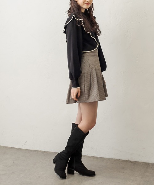 OLIVE des OLIVE（オリーブデオリーブ）の「プリーツミニスカート（スカート・レディース・ブラック/ベージュ/ダークブラウン/ブラウン/ライトブラウン・FREE）」の21枚目の写真