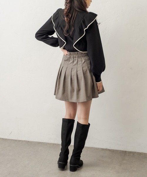 OLIVE des OLIVE（オリーブデオリーブ）の「プリーツミニスカート（スカート・レディース・ブラック/ベージュ/ダークブラウン/ブラウン/ライトブラウン・FREE）」の22枚目の写真