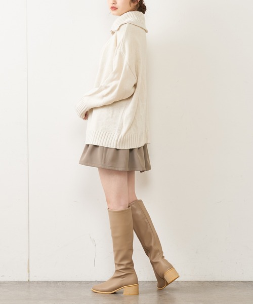 OLIVE des OLIVE（オリーブデオリーブ）の「プリーツミニスカート（スカート・レディース・ブラック/ベージュ/ダークブラウン/ブラウン/ライトブラウン・FREE）」の7枚目の写真