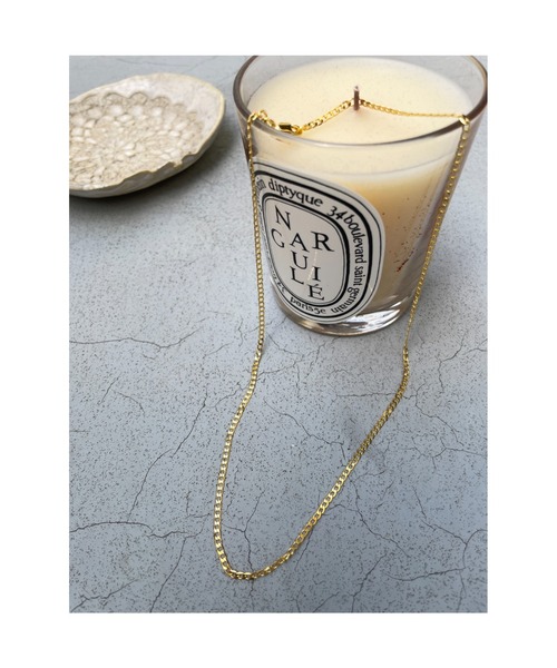 ulu(ウル)の「gold azuki chain necklace【silver925】(ネックレス・レディース・ゴールド・FREE)」の2枚目の写真