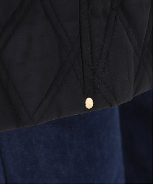 イエナラブークル ナイロンキルティングコート ネイビー IENA LA BOUCLE ナイロンキルティングコート◇（ノーカラーコート