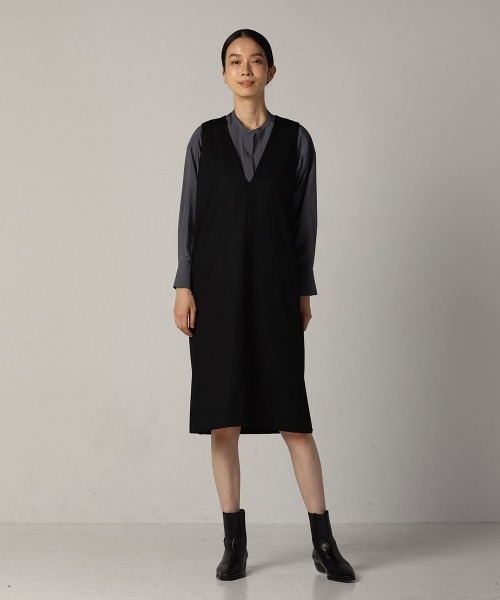 LAUTREAMONT（ロートレアモン）の「ポケット付きバンドカラーシャツ≪洗濯機で洗える≫（シャツ/ブラウス・レディース・グリーン/グレー/チャコールグレー・9号）」の21枚目の写真