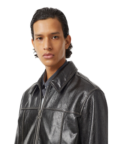 DIESEL（ディーゼル）の「メンズ レザージャケット シープスキン（ライダースジャケット・メンズ・ブラック・X-SMALL/X-LARGE/MEDIUM/LARGE/SMALL）」の4枚目の写真