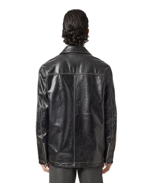 DIESEL（ディーゼル）の「メンズ レザージャケット シープスキン（ライダースジャケット・メンズ・ブラック・X-SMALL/X-LARGE/MEDIUM/LARGE/SMALL）」の8枚目の写真