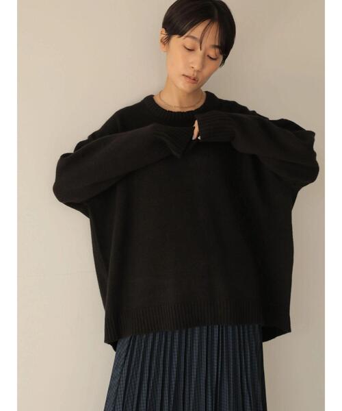 AMERICAN HOLIC（アメリカンホリック）の「クルーネックバックスリットニットプルオーバー（ニット/セーター・レディース・ブラック/ブラウン/テラコッタ・M/L）」の22枚目の写真