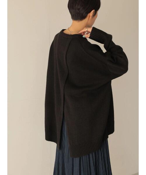 AMERICAN HOLIC（アメリカンホリック）の「クルーネックバックスリットニットプルオーバー（ニット/セーター・レディース・ブラック/ブラウン/テラコッタ・M/L）」の20枚目の写真
