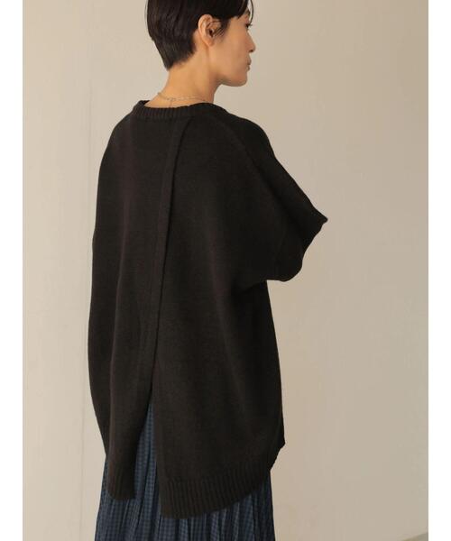 AMERICAN HOLIC（アメリカンホリック）の「クルーネックバックスリットニットプルオーバー（ニット/セーター・レディース・ブラック/ブラウン/テラコッタ・M/L）」の19枚目の写真