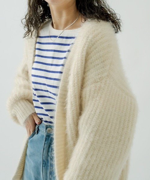 mystic（ミスティック）の「シャイニー畦カーディガン（カーディガン/ボレロ・レディース・ブラック/ピンク/アイボリー・FREE）」の16枚目の写真