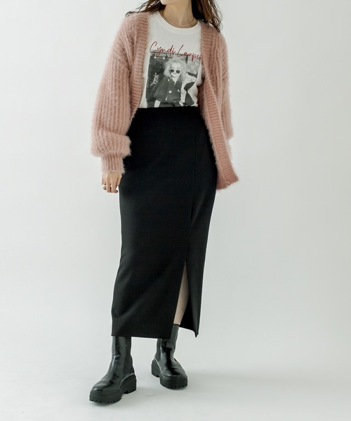 mystic（ミスティック）の「シャイニー畦カーディガン（カーディガン/ボレロ・レディース・ブラック/ピンク/アイボリー・FREE）」の17枚目の写真