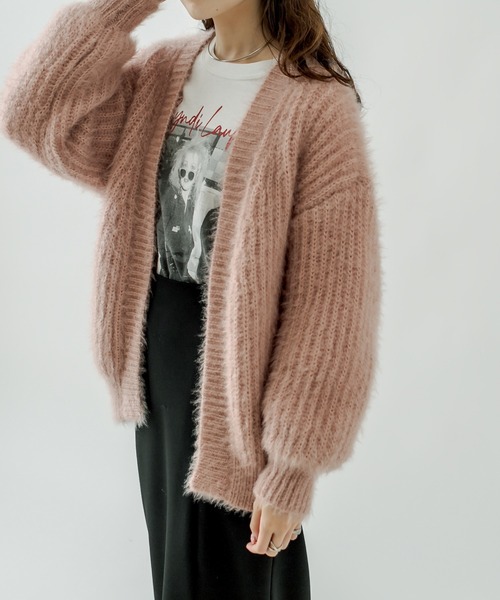 mystic（ミスティック）の「シャイニー畦カーディガン（カーディガン/ボレロ・レディース・ブラック/ピンク/アイボリー・FREE）」の20枚目の写真