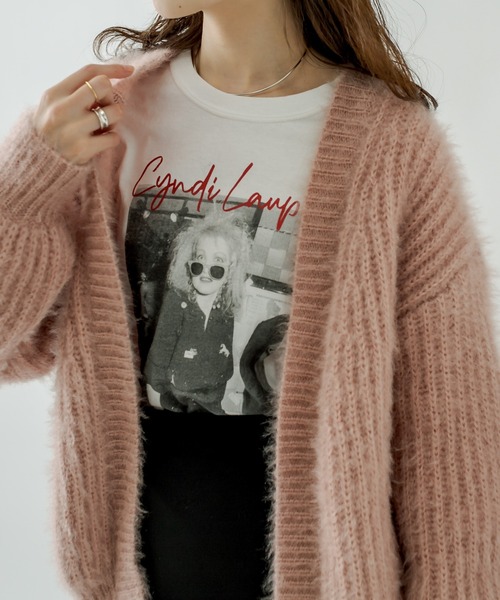 mystic（ミスティック）の「シャイニー畦カーディガン（カーディガン/ボレロ・レディース・ブラック/ピンク/アイボリー・FREE）」の21枚目の写真