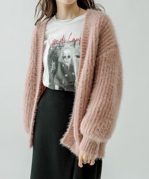 mystic（ミスティック）の「シャイニー畦カーディガン（カーディガン/ボレロ・レディース・ブラック/ピンク/アイボリー・FREE）」の22枚目の写真