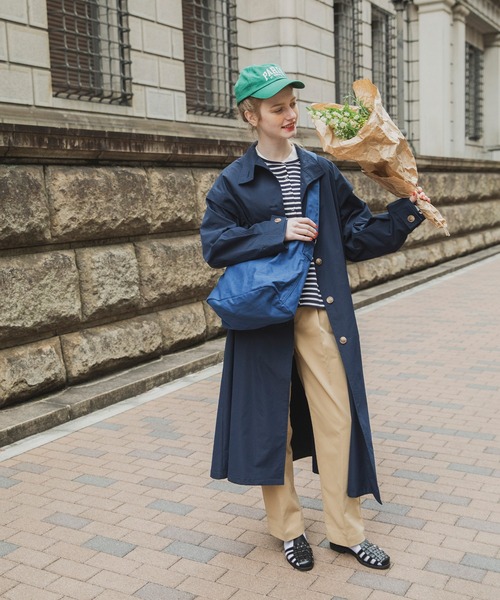 セール】センタープレス ハイウエスト タック チノパンツ