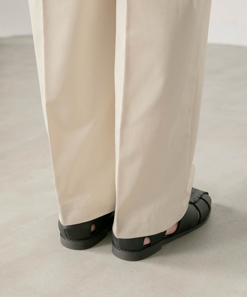 BONLECILL（ボンルシール）の「【クイックドライ】センタープレスタックチノパンツ（チノパンツ・レディース・ベージュ/ネイビー/カーキ/アイボリー・L/M/S）」の9枚目の写真